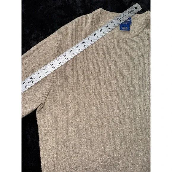 Pendleton Sweater Beige‎ Woolen Mills Oversized Mens Pullover Size M - Picture 6 of 7